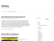Tablet Screenshot of feldblog.de